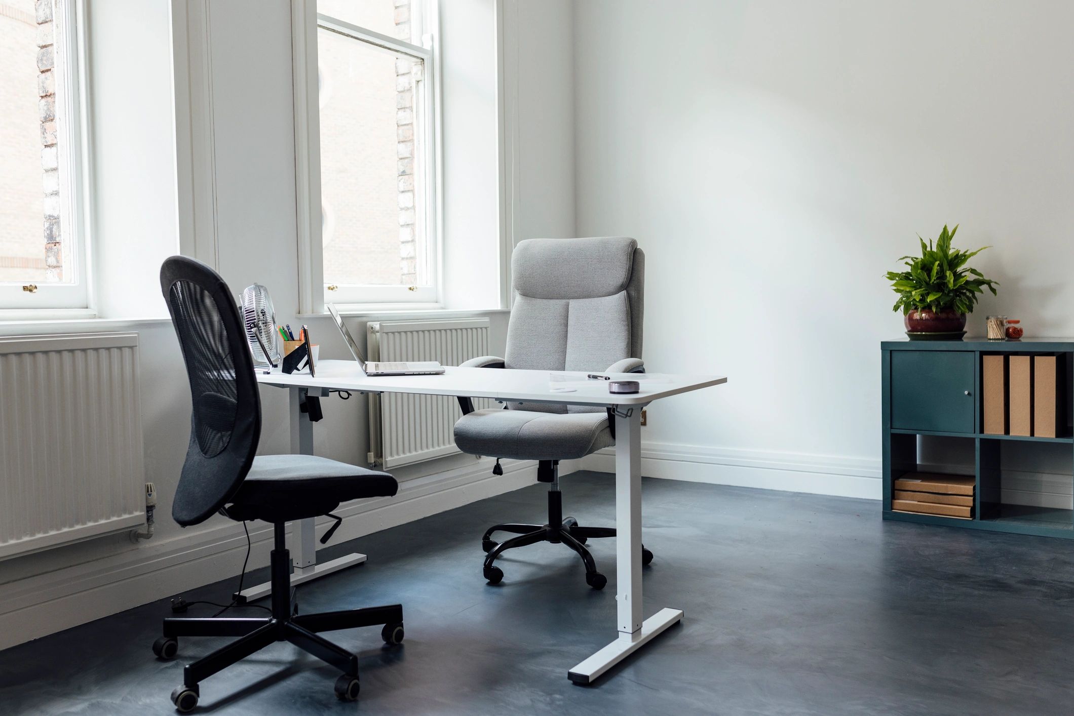 Professional office workspace representing organized financial solutions